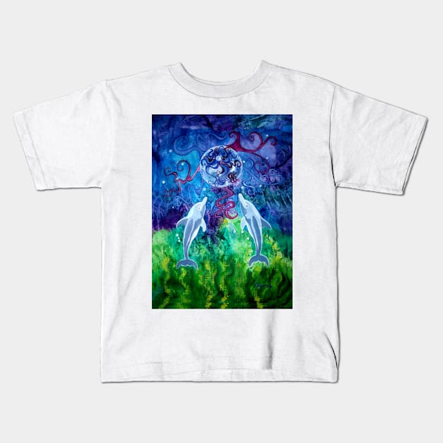 Dolphin Gaze (Prints, Cards & Posters) Kids T-Shirt by ArtByMark1